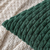 Dark Green Throw Pillow Covers 16x16 Inch Decorative Couch Cushion Cover Soft Corduroy Boho Home Decor for Bed Sofa Living Room