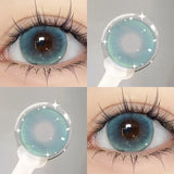 Russian Shipped Hot Sale 1 Pair Colored Contact Lenses for Eyes With Diopters Blue Beautiful Pupil Natural Eye Lenses