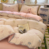 3/4Pcs Cartoon Print Bedding Set Single Queen King Size Duvet Cover Set Bed Sheet Pillowcases