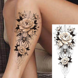 1 Sheet Realistic Flying Birds Flowers Temporary Tattoos For Women Girls Waterproof Long Lasting Fake Tattoo Sticker 3D Body Art