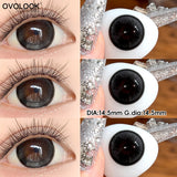 Dewy Strawberry Pink Brown Contact Lens Half Year Center Glint Gradient Lens For Sweet Girly Date Daily Fashion Makeup