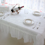 Korean Lace Tablecloth Garden Fresh Pink Bow Home Diningtable Cloth Rectangular European Wedding Decor Cloth