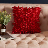Solid Color 3D Leaf Body Pillow Soft Sofa Pillow for Home Living Room, Hotel, Car Back Satin Home Accessories for Bedrooms