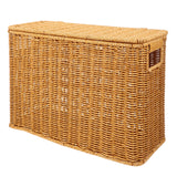Woven Storage Basket Decorative Sundries Organizer Portable with Handle Large Capacity Container for Stationery Magazines