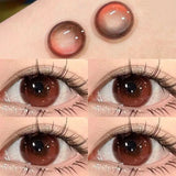 2Pieces Colored Contact Lenses Bling Pupil Beauty Cosplay Color Circle Lens Yearly Galaxy Coloured Contacts