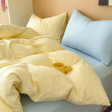 Ins Minimally Purple Striped Bed Sheet Set Bedding Set Four Piece Set Student Quilt Set Girl Heart Dormitory Three Piece