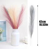 Faux Pampas Grass Beige 10PCS Small Artificial Pompas Grass Decor for Vase Fake Fluffy Pampas Fake Plant Wedding Boho Home Decor