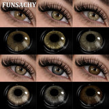 New Contact Lenses Natural Brown Eye Makeup Contacts Grey Color Lens Korean Softlens Yearly Cosmetics for Women