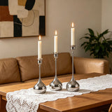 Silver Metal Candle Holder,Romantic Wedding Festival Dinner Table Candlelight,Hotel Living Room Home Decoration Candlestick