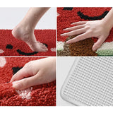 Cute Tufting Fruit Bathroom Mat Soft Tufted Watermelon Pumkin Bedroom Carpet Bedside Rug Floor Non Slip Pad Aesthetic Home Decor
