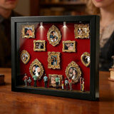 Small Museum Silhouette Box DIY Mini Fugurine Memory Decor Mini Museum Silhouette Frame for Wedding Holiday Home Apartment