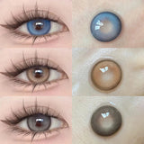 1pair/2pcs Fashion Color Contact Lenses Natural Prescription Myopic Lenses Student Natural on Eye Use Lenses 