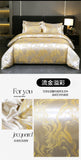 Luxury Satin Jacquard Duvet Cover Set Nordic Double Bed Quilt Cover Bedding Set Adlut Pillowcases Sheet Queen King Home Textiles