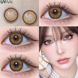 1 Pair Color Contact Lenses for Eyes Korean Brown Natural Big Eye Lenses Gray Eye Contact Green Color Lens