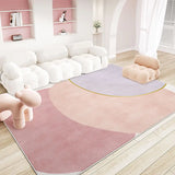 Modern Minimalist Carpets for Living Room Large Area Bedroom Decor Abstract Carpet Home Pink Floor Mat Non-slip Cloakroom Rug