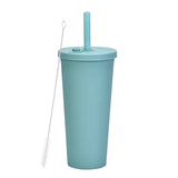 700ml,Double-Layer Straw Cup/MUG,Drinkware,Environmentally Friendly Plastic,Large Diameter,Transparent Milk Tea Cup,Holiday Gift