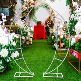 2Pcs Moon Arch Stand,2m/78.7in Height – Elegant Crescent Shaped Wedding Backdrop Frame, Multipurpose Double Bar Support Structure