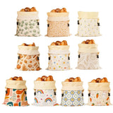 Reusable Beeswax Bread Bags Lock Closure Large Capacity Sourdough Bread Bags Freshness Preservation Beeswax Coated