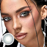 2PCS Colored Contact Lenses for Eyes Sunkissed Lenses Green Contact Lenses Gray Lense Fashion Beauty Pupils 1 Year