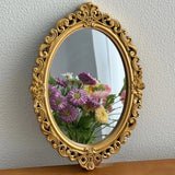 Carved Frame Ornate Wall Mirror, French European Style Vintage Hanging Mirror for Bedroom Living Room Decor, Home Decor