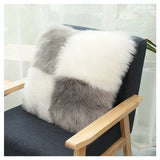 Includes Pillow Insert Living Room Sofa Pillow Cushion Color-blocked Plush Cushion Cover Machine-washable Sofa Pillow Home Decor