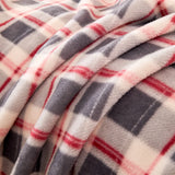 Red Grid Blanket Affordable Luxury Suede Delicate Soft Blanket Warm for Sofa Bed Office Nap  Birthday Gift New Year Christmas