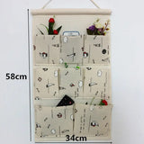 Home Storage & Organization Multilayer Fabric Hanging Storage Bag for Door Wall Wardrobe Dormitory Creative Organizer