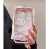 Pink Dog Paw Prints Clear Phone Case For iphone15 14 12 13 16 Pro Max INS Funny Transparent Soft Back Cover Shell