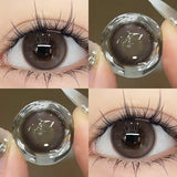 Color Contact Lenses for Eyes Real Looking Myopia Prescription Contacts Lense with Degree green Cosmetics Contact Beauty Pupil