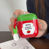 Cartoon Cute Red Tomato Salad Ins Soft Silicone Earphone Case For AirPods 1 2 3 4 AirPods Pro 2 Shockproof Fundas With keychain