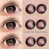 2pcs Ice Blue Colored Contact Lenses Natural Brown Prescription Lenses Big Eyes Soft Cosmetic Contacts for Daily Wear