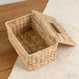 Rattan Woven Tissue Box With Lid Water Hyacinth Design Living Room Sanitary Paper Household Storage Organizer Home Supplies