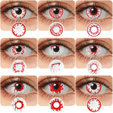 Yearly Use Halloween Contact Lenses For Cosplay Vampire Red Colored Contact Lenses Eye Lenses Blood Makeup Contact Lens