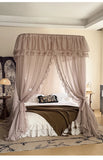 U-Shaped Rail Cotton Mosquito Net Super Pure Colorcurtain Tent for Girls Three-Door Princess Style with Frame