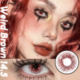 Colored Contacts Lenses Black Natural Pupils Beauty 14.5mm Big Eyes Beauty Cosplay Contact Lens Brown Lenses for  Dating