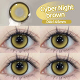 2pcs/pair Cyber Series Halloween Colored Contact Lenses for Makeup Eyes Big Pupils Red Contact Lenses Brown Lens Myopia