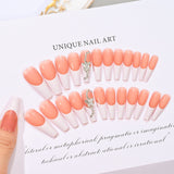 24pcs Dark Spider Bat Halloween Fake Nails Almond Short Reusable Artificial False Nails Full Cover Nail Tips DIY Press On Nails