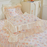 2pcs 100%Cotton Thickened Pillowcase Quilted Pillow Cover 48x74cm PillowCover Cushion Covers Bed Printed Pillowsham with Lace