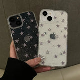Luxury Bling Glitter Star Clear Case For iPhone 15 14 Pro Max 13 12 14 15 16 Pro Shockproof Transparent Soft Cover