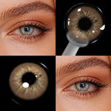 Sea Brown Color Contact Lenses 6 Months Disposable 14.2mm Small Pupil Korea Design for Daily Beauty Cosmetics