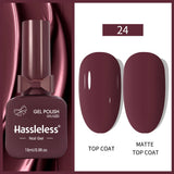 Single-use gel nail polish, classic colors, semi-permanent, removeable by soaking or LED polish, suitable for home and salon use
