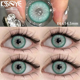 1 Pair Green Contact Lenses  Natural High Quality Blue Contacts Lens Korean Lenses Yearly Green