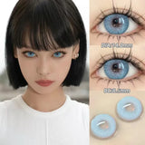 1Pair Color Contact Lens Pupils High Quality Cosmetic Blue Gray Makeup Myopia Degree -0.00 to -8.00 Fast Shipping
