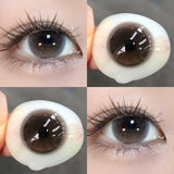 1 Pair Brown Eye Lenses Korean Natural Lenses Color Contact Lenses Eyes with Degree Black Beautiful Pupil Fast Shipping
