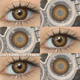 1 pair Brown Natural Color Contact Lenses for Eyes RIYADH Series Softlenses Korean Eye Makeup Fashion Blue Color Lenses
