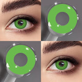 Block Blind Cosplay Anime Colored Contact Lenses Prescription Yearly Disposable Myopia for Halloween Party Makeup