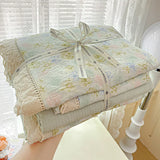 Floral Bedding Set Korean Style Duvet Cover Set Bed Linen Set Flat Sheets Set 2 Pillowcases Single Double Queen Size For Student