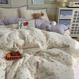 Super Soft Duvet Cover with Pillowcase Bed Sheets Bedding Sets and Components Quilt Cover Sets Queen/King Double Single Bed