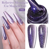 Auroras Cat Magnetic Gel Nail Polish Reflective Sparkling Glitter Semi Permanent Nail Art Soak Off LED UV Gel Varnis