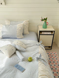 Girls Heart Pure Cotton Waed Cotton Four-Piece Set Soft Lace  Knot Pure Cotton Bedding eets Duvet Cover Bed Acce...